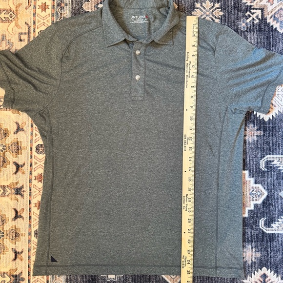 UNTUCKit Men's Gray Performance Polo Shirt Size Medium - Picture 10 of 10